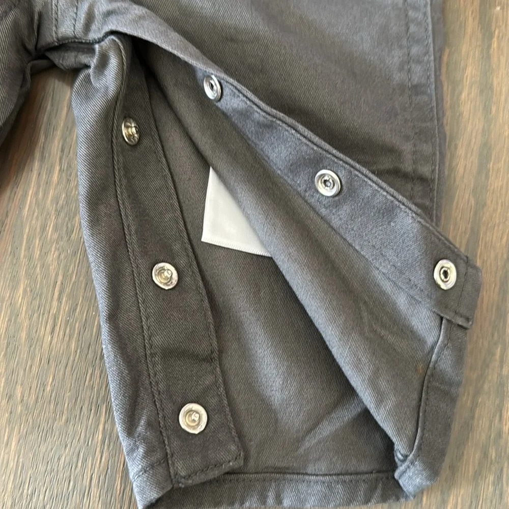 Old Navy Baby Gray Twill Overalls Unisex 3-6M